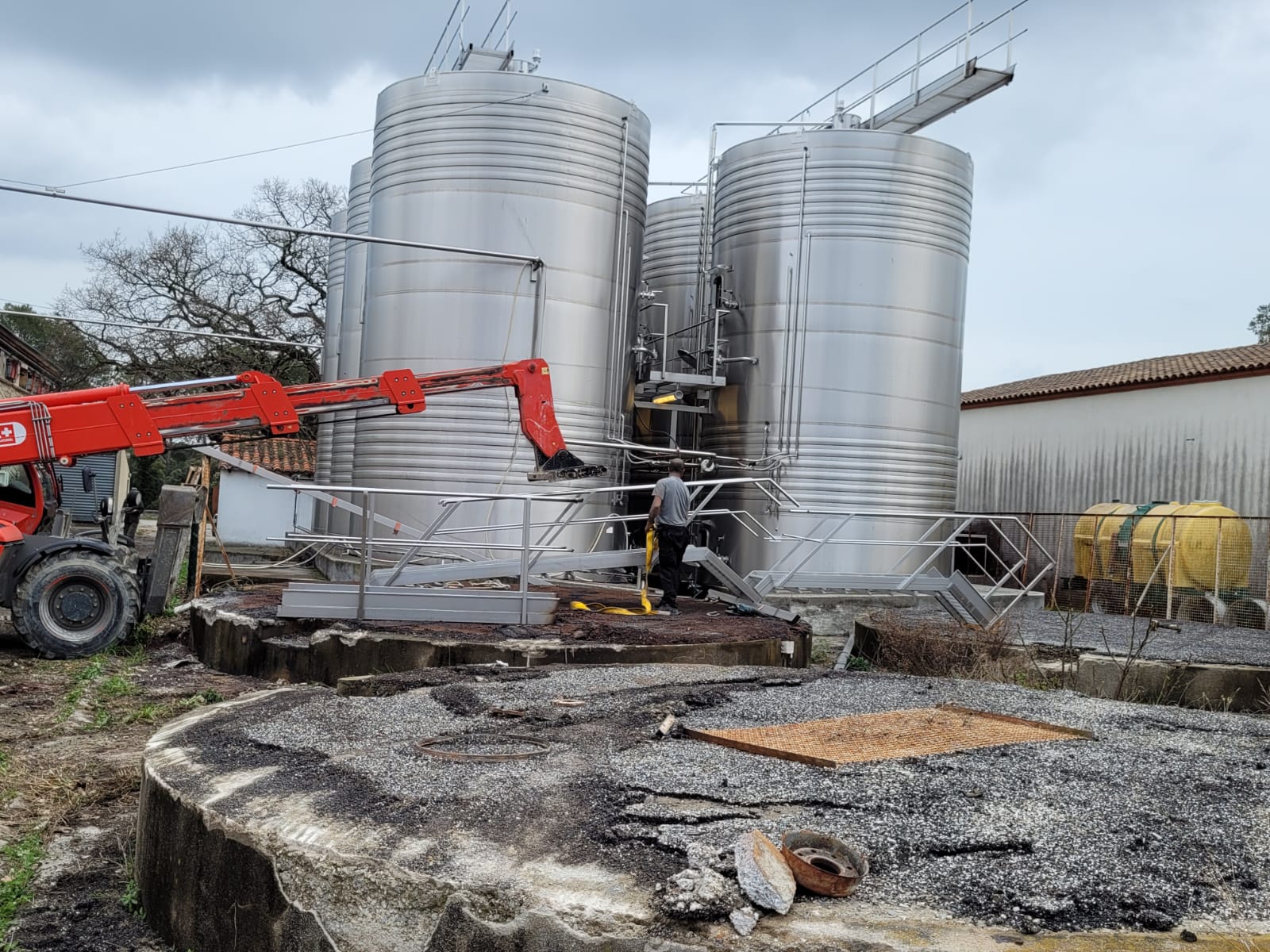 Évacuation de cuve viticole